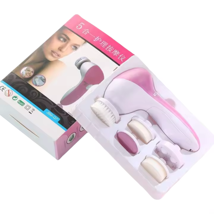 Limpieza Facial Eléctrica 5 En 1 Cepillo De Limpieza Facial Máquina De Lavar Rostro Masajeador De Cuidado De Piel Eliminador De Quistes Herramientas De Limpieza Facial - 1