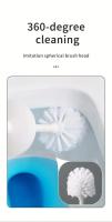 Juego De Escobilla Para Inodoro Deluxe Con Manija Extra-Longa Cabeza Flexible Diseño Sin Esquinas Muertas Para Limpieza Eficiente Del Baño - details 2