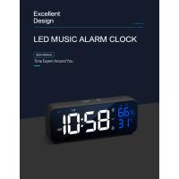 Reloj Despertador Digital LED con Control de Voz Temperatura y Humedad en Pantalla - details 0