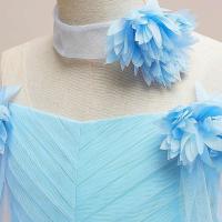 Elegante Vestido de Baile de Tul Diseño de Flores de Esponja para Bodas y Fiestas - details 30