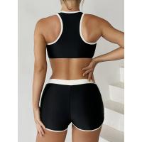 Conjunto de Bikini con cremallera para mujer, traje de baño de dos piezas con pantalón corto, traje de baño deportivo para mujer, ropa de playa para verano 2025 - details 4