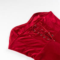 OUWU- Topenomi Moda Francesa Sin Tirantes Vendaje Vestidos De Fiesta Mujeres Diseño Sexy Cintura Ajustada Vestido De Noche Irregular Primavera Verano - details 5