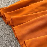 Nuevo modelo de vestido maxi elegante con cuello cuadrado para mujer, gasa lisa con mangas abullonadas, bata de fiesta en la playa, vestidos con volantes vintage - details 14