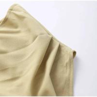 OUWU- Vestido de manga larga para mujer, elegante color sólido con abertura frontal, de moda para primavera y verano 2024 - details 10