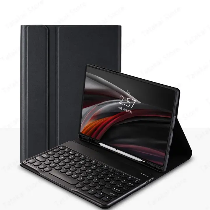 Teclado de teclas redondas en español para Samsung Galaxy Tab S9 FE SM-X510 X516B, funda con ranura para lápiz de 10,9 pulgadas - 1