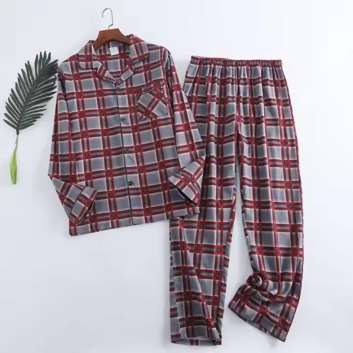 Inicio Hombre, Pantalones De Manga Larga, Tres Otoño E Invierno, Pijamas De Hombre, Pijamas El Con Diseño A Cuadros Para Hombre - 1