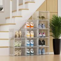 Cajas de Zapatos de Plástico Transparente 12 Cajas de Almacenamiento Apilables para Mujeres/Hombres - details 13