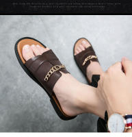 Fregona fresca y transpirable para hombre, cubierta de cuero informal británica, zapatillas para pies, versión coreana, fregona de una pieza a la moda, novedad de 2022 - details 10