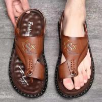 Sandalias de Verano para Hombres Uso Interior y Exterior Zapatillas de Playa Casuales Cuero Suave - details 2