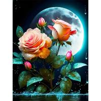 Pintura de Landschaft Lunar Ruopoty en Lienzo para Adultos Decoración de Hogar Regalo con Kit de Pintura por Números Estilo Moderno Tamaño 40x50cm Material Lienzo - details 0