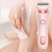 Maquinillas de afeitar eléctricas para mujer, recortador de Bikini 2 en 1, afeitadoras faciales, depilación para axilas, piernas, cuerpo de mujer, resistente al agua IPX7 - details 5