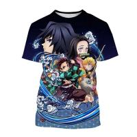 Camiseta con estampado 3D de Anime Devil Killer para hombre y mujer, camiseta de talla grande Haruku Street, deportes de ocio, secado rápido, transpirable - details 3