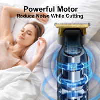 Solimpia Afeitadora eléctrica para hombres Recortadora de barba profesional Maquinilla de afeitar inalámbrica Recortadora de vello corporal Máquina de afeitar de vello facial recargable por USB para barbería HT-6267 - details 17