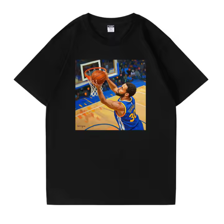 2025 Camiseta para hombre Camiseta negra pura 100% algodón Camisetas de Stephen Curry Camiseta blanca última novedad NBA - 1
