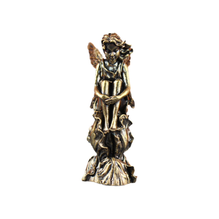 Estatua De Cupido De Cobre Pequeña Adorno De Ángel De Latón Decoración Para El Hogar Accesorios De Figuras De Ángel