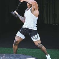 Pantalones de Entrenamiento de Correr 2-en-1 para Hombres Pocket para Teléfono, Toalla, Tres Piezas de Moda Deportiva - details 1