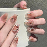 Diseño de gradiente artificial, cubierta completa con diamantes de imitación para uñas de vestido de chica caliente - details 4