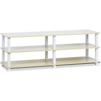 Soportes de TV sin Herramientas, Madera, Cerezo Oscuro y Negro - details 9