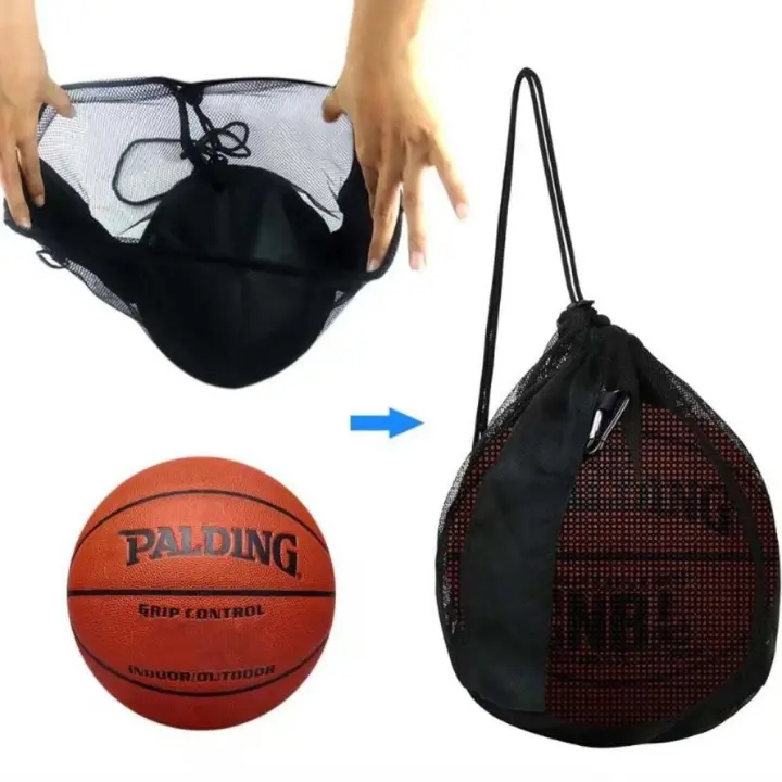 Bolsa de una sola bola, bolsa de malla de baloncesto, bolsas de almacenamiento cruzadas, mochila de baloncesto, organizador deportivo, sacos de gimnasio - 1