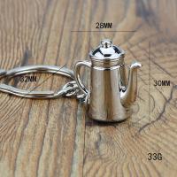 Llavero de Metal 3D creativo con forma de cafetera, Mini llavero con mango de café, llavero creativo con forma de jarra Moka, colgante pequeño - details 15