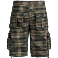 Pantalones Medios Para Hombre Algodón Cómodo Verano Deportes Al Aire Libre Playa Estilo Safari Tren Plaid Corte Regular Talla Grande - details 3