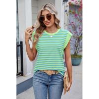 BUNO- Blusas informales holgadas a rayas para mujer, moda de verano 2025, camisas y blusas Vintage de gran tamaño para mujer, Top elegante juvenil para mujer - details 1