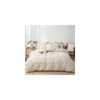 Juego Funda Nórdica Cama 135/150 con Patrón de Hojas Tropicales, Funda Edredón 220x240 cm Microfibra Suave Transpirable y 2 x Fundas de Almohada de 65x65 cm, Fundas Nórdicas Beige - details 13