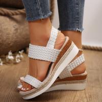 Sandalias de tacón de cuña para mujer, zapatos de verano - details 7