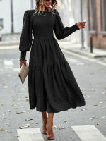 Vestido elegante de manga larga con cintura elegante de otoño e invierno para mujer - details 24