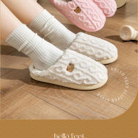Zapatillas de algodón para mujer otoño e invierno nuevo interior hogar antideslizante hogar pareja zapatillas de lana invierno para hombre - details 1