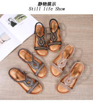 Sandalia Plana Mujer 2025 Punta Redonda con Cristales - Diseño Transpirable Boho Chic, Zapatos de Verano Cómodos para Playa, Fiesta y Diario, Moda Primavera-Verano - details 31