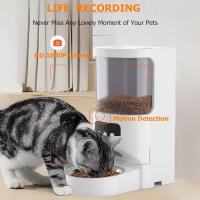 Comedero automático para gatos con 2 cámaras 1080P HD con visión nocturna Dispensador de comida para mascotas Voz y audio bidireccionales Perro WiFi inteligente Comedero para perros y gatos Programación programable Comedero lento Tazón blanco - details 8