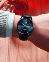 Reloj Hombre no mecánico impermeable calendario cuarzo correa de acero - details 7