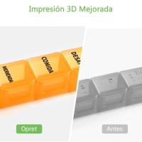 Pastillero Semanal, 4 tomas en Español, Pastillero Diario con 28 Compartimentos, Organizador de Pastillas y dispensadores Comprimidos para Viaje - details 4