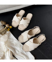 Sandalias De Pescador Tejidas Con Hierba Verano Para Mujer Nuevo Plano Sanya Nicho De Vacaciones De Viaje Zapatos Romanos Franceses - details 8