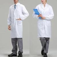 Camisa de uniforme médico unisex, Camisa de manga larga, bata de laboratorio, blanca - details 12