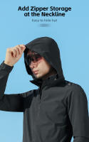 WEST BIKING-abrigo de ciclismo a prueba de viento para hombre y mujer, Jersey deportivo ligero con sombrero oculto, impermeable y reflectante, primavera y otoño - details 15