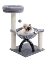 PAWZ-Pequeño árbol para gatos, torre linda con postes rascadores de sisal para gatos pequeños, hamaca grande para gatos - details 24