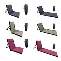 Floor Chair with Backrest, Camping Chair, Lounge Chair with Storage Bag, Folding