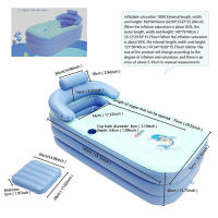 Baño Inflable Portátil de PVC para Adultos y Niños 160×84×64cm Baño de Spa Plegable de Tamaño Grande - details 2