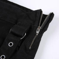 BUNO-minifaldas irregulares con volantes estéticos góticos para mujer, ropa de calle Fairycore, faldas vaqueras de tiro bajo Y2K Dark Academia 2025 - details 7