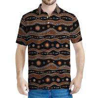 Polo para hombre con estampado 3D indígena australiano, camiseta con estampado Eico, ropa de calle, top holgado de manga corta - details 12