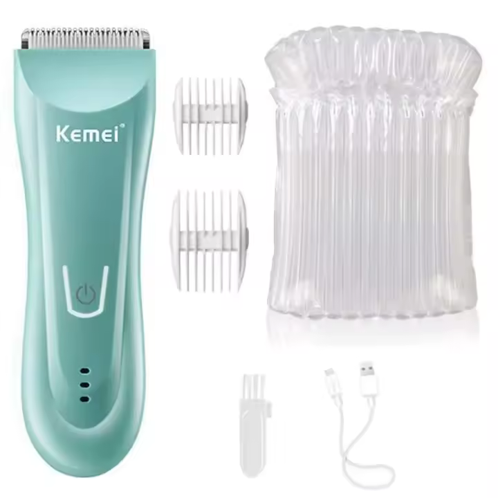 Recortador de pelo eléctrico para hombres y mujeres, afeitadora de bolas púbicas recargable y afeitadora corporal, lavable, para la ingle - 1