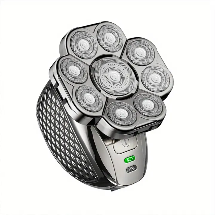 Afeitadora eléctrica de doble uso, maquinilla de afeitar inalámbrica, recargable, húmeda/seca, impermeable, regalo para hombres, marido y padre - 1