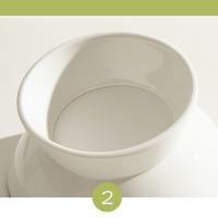 Cuenco de cerámica para gatos, cuenco de alimentación para comida de perros con boca inclinada, antivuelco, multiusos, alimentador para beber, protección del cuello - details 2