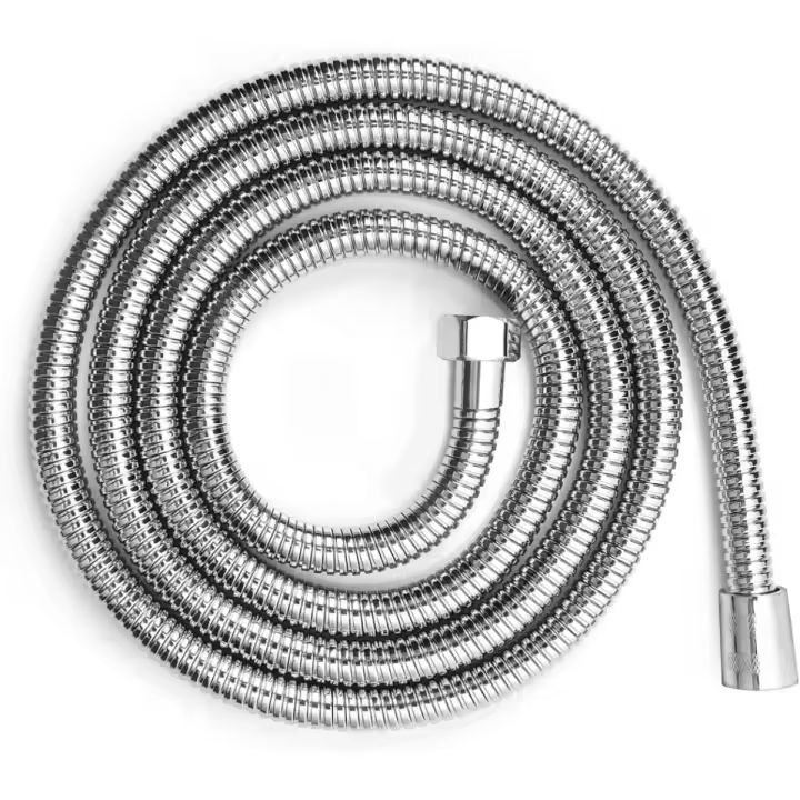 Manguera de Ducha de Repuesto de Metal 118 Pulgadas Extra Larga con Cabezal de Ducha de Cromo y Inserción de Latón y Nutrito Flexible y Ligero para Mejoras del Hogar y Cocina - 1