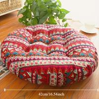 Cojín de Asiento Redondo Estilo Bohemio Patrón de Dientes de León Suave, Mezcla de Lino Grueso, Ligero y Limpieza en Seco Perfecto para Sillas de Oficina y Tapetes de Yoga - details 0