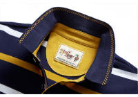 Polo de manga larga para hombre, Camiseta de algodón con bordado a rayas, informal, a la moda, novedad de primavera, 2024 - details 6