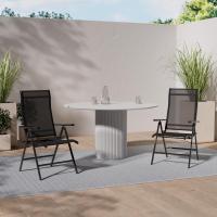 Sillas Plegables de Jardín, Juego de 4, Silla de Exterior con Marco de Metal, Respaldo Reclinable en 8 Ángulos, Carga de 150 kg, Gris GCB30GY - details 21