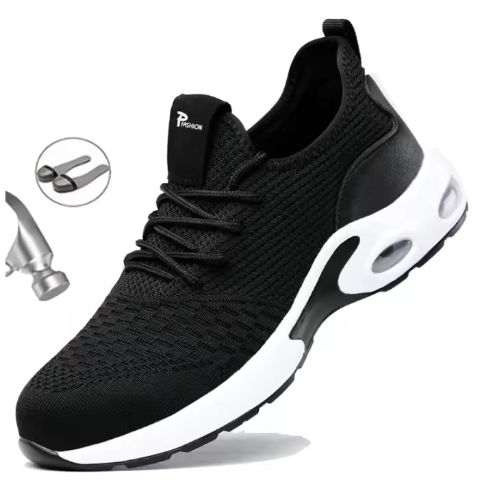 Zapatos de seguridad ligeros para hombre, zapatillas de trabajo con puntera de acero, zapatos protectores antideslizantes, antipinchazos, indestructibles, 2025 - 1